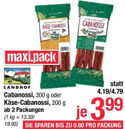 Maximarkt Cabanossi Käse-Cabanossi Angebot