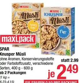 Maximarkt SPAR Knusper Müsli Angebot
