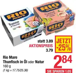 Maximarkt Rio Mare Thunfisch in Öl oder Natur Angebot