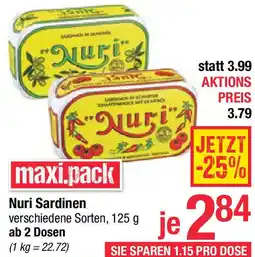 Maximarkt Nuri Sardinen Angebot