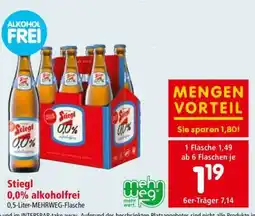 Interspar Stiegl 0,0% alkoholfrei Angebot