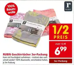 Interspar RUBIN Geschirrtücher 3er-Packung Angebot