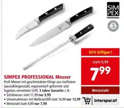 Interspar SIMPEX PROFESSIONAL Messer Angebot