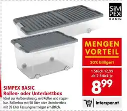 Interspar SIMPEX Basic Rollen- oder Unterbettbox Angebot