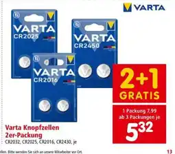 Interspar Varta Knopfzellen 2er-Packung Angebot