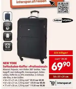 Interspar NEW YORK Softschalen-Koffer Professional Angebot