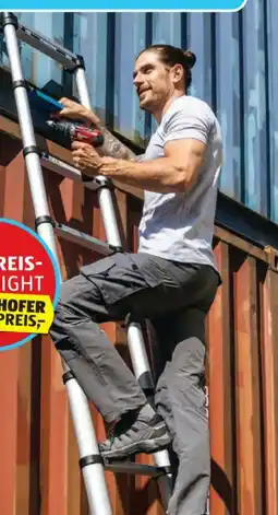 Hofer Workzone Aluminium-Teleskopleiter Angebot