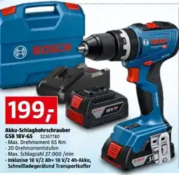 Bauhaus Bosch Akku-Schlagbohrschrauber GSB 18V-65 Angebot