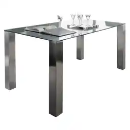 XXXLutz Esstisch in Metall, Glas 160/90/77 cm Angebot