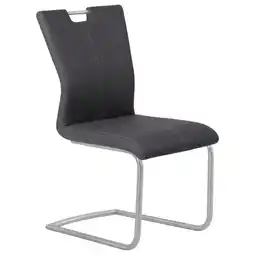 XXXLutz Schwingstuhl in Edelstahl Mikrofaser Angebot