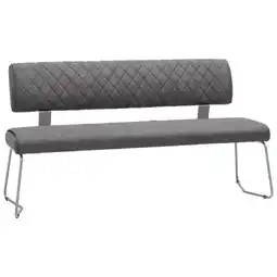XXXLutz Sitzbank in Metall, Textil Edelstahlfarben, Dunkelgrau Angebot
