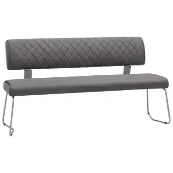 XXXLutz Sitzbank in Metall, Textil Edelstahlfarben, Dunkelgrau Angebot
