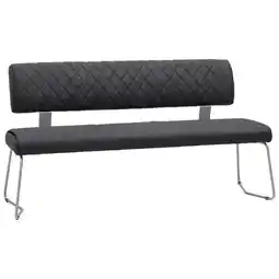 XXXLutz Sitzbank in Metall, Textil Schwarz, Edelstahlfarben Angebot