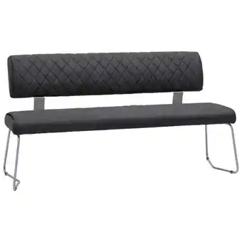 XXXLutz Sitzbank in Metall, Textil Schwarz, Edelstahlfarben Angebot