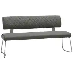 XXXLutz Sitzbank in Metall, Textil Grau, Edelstahlfarben Angebot