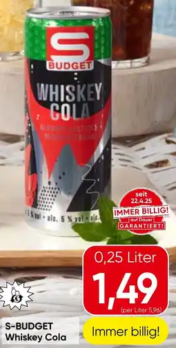 Spar S-BUDGET Whiskey Cola Angebot