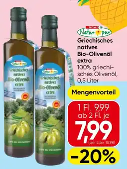 Spar Griechisches natives Bio-Olivenöl extra Angebot