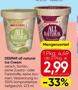 Spar DESPAR all natural Ice Cream Angebot