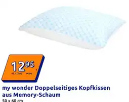 Action my wonder Doppelseitiges Kopfkissen aus Memory-Schaum Angebot