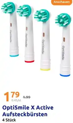Action OptiSmile X Active Aufsteckbürsten Angebot