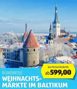 Hofer Reisen Weihnachts- märkte im baltikum Angebot