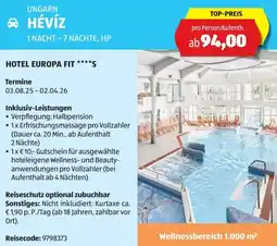 Hofer Reisen Hévíz Angebot