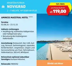 Hofer Reisen Novigrad Angebot