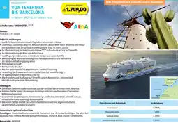 Hofer Reisen Von teneriffa bis barcelona Angebot