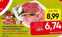 Eurospar Schweinsschnitzel oder Schopfkotelett Angebot