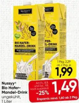 Eurospar Nussyy Bio Hafer- Mandel-Drink ungekühlt Angebot