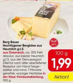Eurospar Berg Bauer Hochfügener Bergkäse aus Heumilch g.t.S Angebot