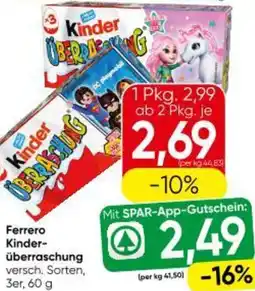 Eurospar Ferrero kinder- überraschung Angebot