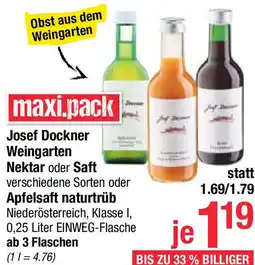 Maximarkt Josef Dockner Weingarten Nektar Angebot