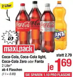 Maximarkt Coca-Cola Coca-Cola light Coca-Cola Zero oder Fanta Angebot