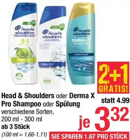 Maximarkt Head & Shoulders oder Derma X Pro Shampoo oder Spülung Angebot