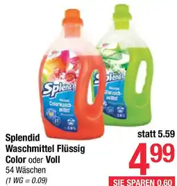 Maximarkt Splendid Waschmittel Flüssig Color oder Voll Angebot