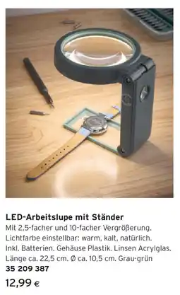 Tchibo Eduscho LED Arbeitslupe mit Ständer Angebot