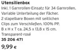 Tchibo Eduscho Utensilienbox Angebot