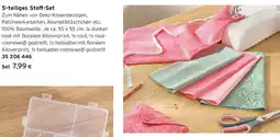 Tchibo Eduscho 5 teiliges StoffZum Nähen von Deko-Kissenbezügen, Set Angebot