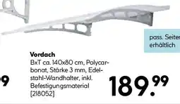 Hellweg Vordach Angebot