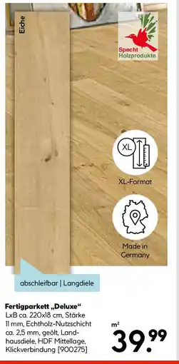 Hellweg Fertigparkett Deluxe Angebot