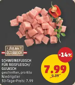 PENNY Schweinefleisch für reisfleisch gulasch Angebot