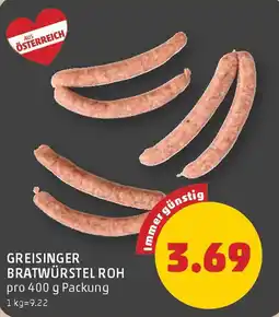 PENNY Greisinger bratwürstel roh Angebot