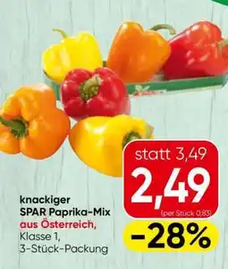 Spar knackiger SPAR Paprika-Mix aus Österreich Angebot