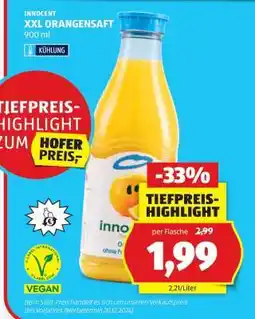 Hofer INNOCENT XXL ORANGENSAFT Angebot
