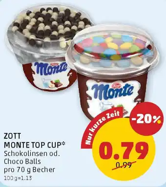 PENNY Zott monte top cup Angebot