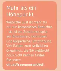 dm dm.at/frauengesundheit Angebot