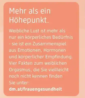 dm dm.at/frauengesundheit Angebot