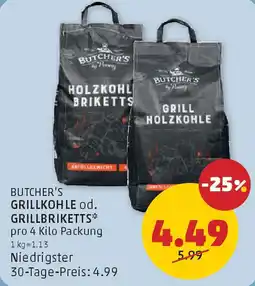 PENNY Butcher's grillkohle od. grillbriketts Angebot