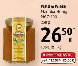 dm Wald & Wiese Manuka Honig MGO 100+ Angebot